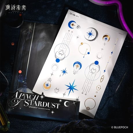 8/10〆【リバース：1999 】中国発売 重返未来：1999 *落洒的辉芒* メルクリア/环状水星/Mercuria キャラ印象 タトゥーシール 3枚セット（全1種）