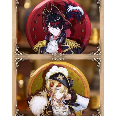 【NIJISANJI EN × Bilibili Goods】にじさんじ Luxiem「航海家」シリーズ グリッター 缶バッジ  Luca / Vox（全2種） ※予約販売