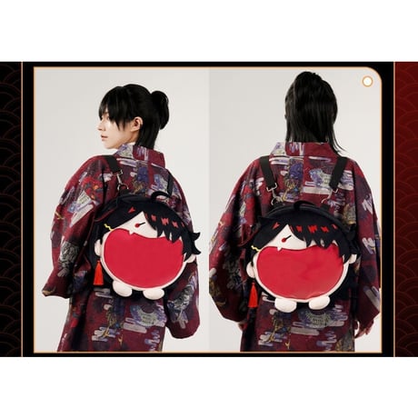 【NIJISANJI EN × Bilibili Goods】にじさんじ Vox Akuma 「超開心」UWAシリーズ 収納バッグ 4ways 痛バッグ ぬいバッグ （全1種） ※予約販売