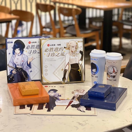 ※予約販売【原神 × ピザハット】pizzahut コラボグッズ 中国期間限定 特製スリーブ(外箱) 2種 ※入金後60日以内発送