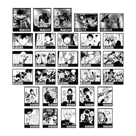 Vol.3【ブルーロック × ComeFor】BLUE LOCK 中国限定発売 原画 黒白 トレーディング チェキ風カード（全30種）