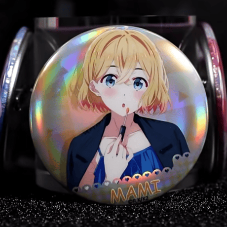 【彼女、お借りします】中国発売 星河動漫「格子」シリーズ ホログラム入り 缶バッジ（全4種）
