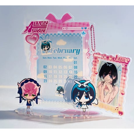 三次予約【ALIEN STAGE × 森雨漫谷仓】エイリアンステージ 中国限定発売 「年越し季」自由舞台シリーズ 2025 アクリルカレンダーセット MIZI & SUA（全1種）