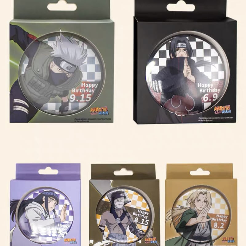 NARUTO 中国限定　缶バッジ　ナルト　カカシ　シークレットレア ナルト疾風伝 NARUTO ◎中国限定 ・カカシ班 ラメ缶 バッジ