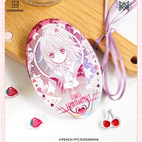 【しゅごキャラ！ × 觅星社 STARRY】中国発売 「幻境折光」シリーズ 楕円形 缶バッジ 63×93mm（全4種）