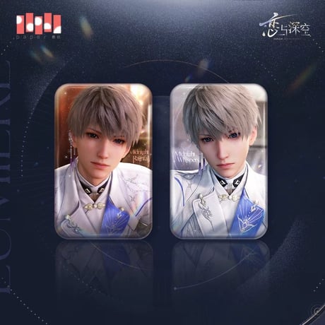 在庫販売【恋と深空】Love and Deepspace 中国公式通販「セイヤ・光猎」スクエア缶バッジ（全2種）