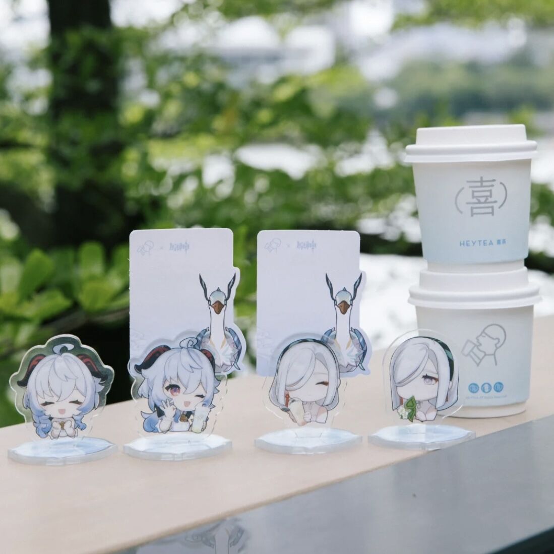 原神　喜茶  HEYTEA  温感変色ガラスカップセット　公式正規品　甘雨申鶴