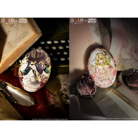 事後通販【第五人格 × 我推的谷】中国限定発売 「千年書旅」シリーズ トレーディング 楕円形缶バッジ（全8種）