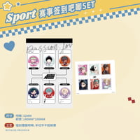 事後通販・数量限定【ALIEN STAGE × 森雨漫】エイリアンステージ 三周年 中国成都POP-UP 「Sport」缶バッジ 切手風ステッカー Set（全1種）