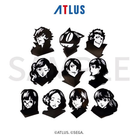 【ペルソナ5 ザ・ロイヤル：P5R 】Atlus SEGA STORE 中国限定発売 Persona 5 Royal トレーディング 金属バッジ メタルバッジ（全10種）