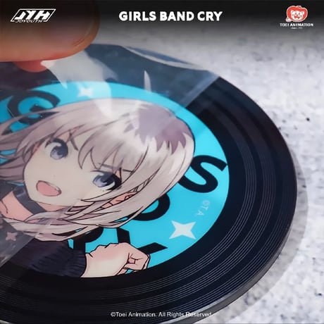【ガールズバンドクライ × JOYOUTH】GIRLS BAND CRY 中国発売 レコード型 トレーディング アクリルコースター （全5種）