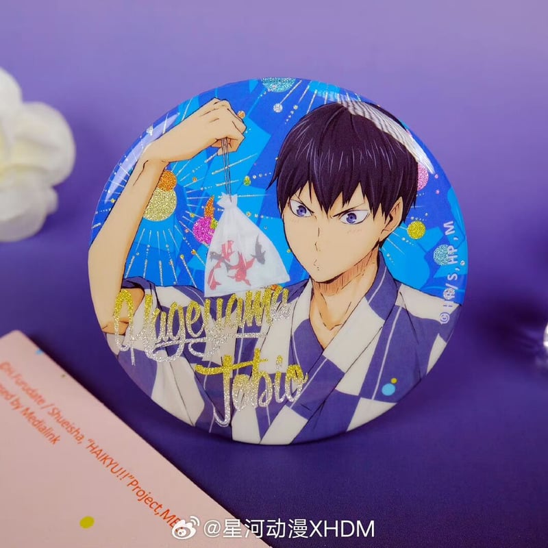 ハイキュー!! × LOFTER】中国発売 「花火大会」グリッター 缶バッジ