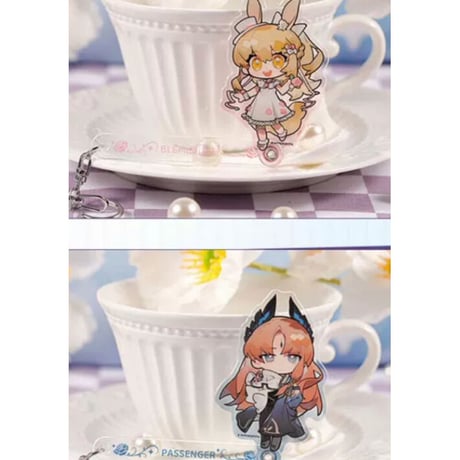 事後通販【アークナイツ × IPSTAR】中国限定 「茶会之約」 コラボカフェ SD アクリルキーホルダー ストラップ（全6種）