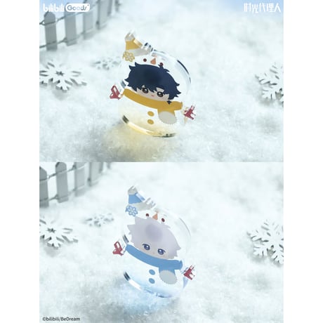 【時光代理人 × BilibiliGoods】中国限定発売 「絨絨冬日」雪だるま トレーディング アクリルマグネット（全6種）