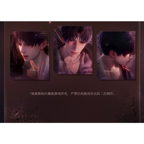 11/17〆【恋と深空】Love and Deepspace 中国発売 「奔涌至昨夜尽头」カード収納ブック アルバム（全4種）