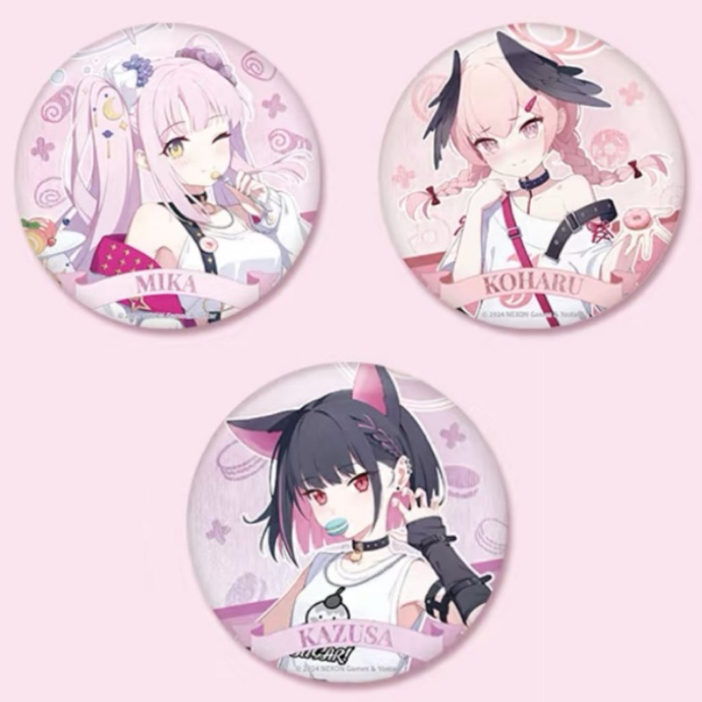 24個　ブルーアーカイブ　アズサ　中国コラボカフェ限定缶バッジ 24個ブルーアーカイブアズサ中国コラボカフェ限定缶バッジ