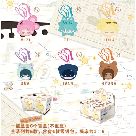 【ALIEN STAGE × AET 漫娯販】エイリアンステージ 「Anakt Arts High School」AAHSシリーズ ぬいぐるみ 小物入れ コインケース（全6種・Blind Box）