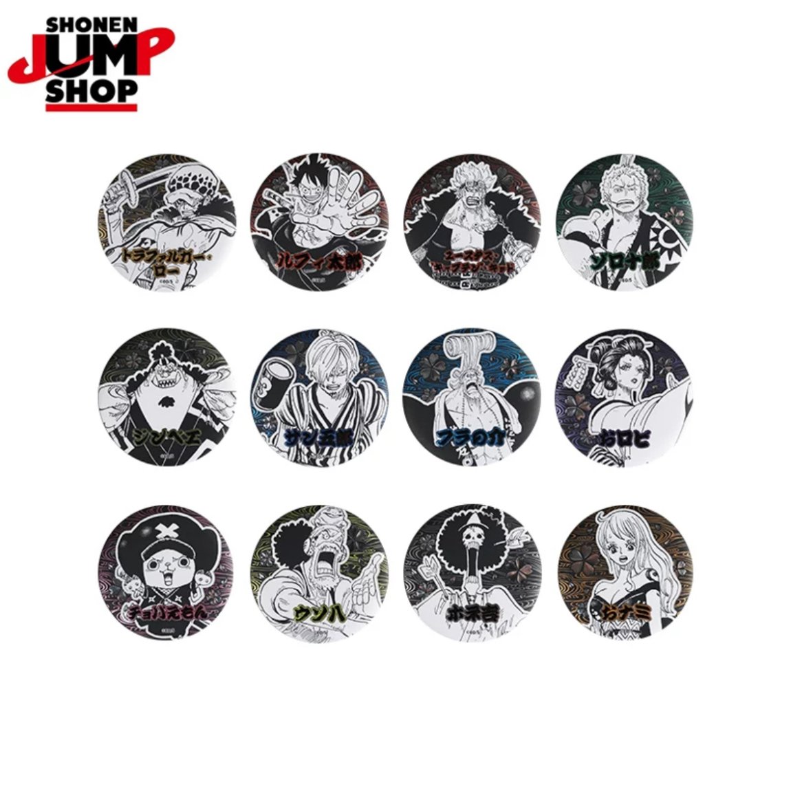 【ONE PIECE】ワンピース SHONEN JUMP SHOP 上海 ジャンプショップ中国限定 デコレクション缶バッジ ワノ国（全12種）