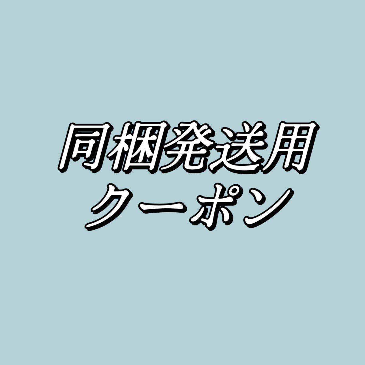 同梱発送用クーポン（複数オーダーの場合のみ使用可能）【説明文必読 