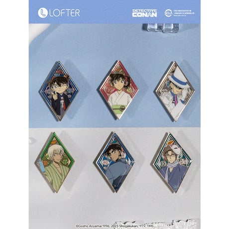 【名探偵コナン × NetEase LOFTER】コラボ 中国発売「彩窓」メタルバッジ（全6種） ※予約販売