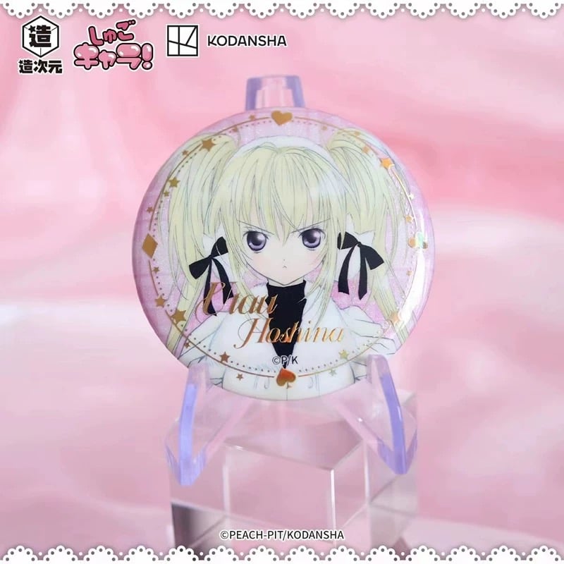 しゅごキャラ！ × 造次元】中国発売 箔押し トレーディング 缶バッジ