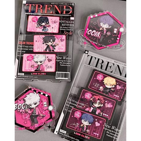 【時光代理人 × X11】LINK CLICK 中国期間限定 POP UP SHOP「粉墨派对」缶バッジ 75mm（全6種）