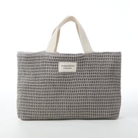 beej_Waffle Square Totebag#Gray