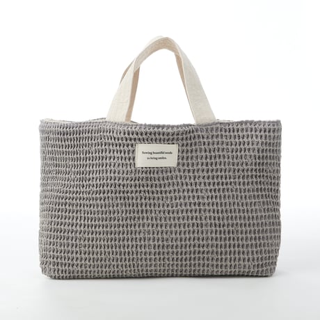 beej_Waffle Square Totebag#Gray
