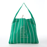 beej_stripe fabric OSbag#Green