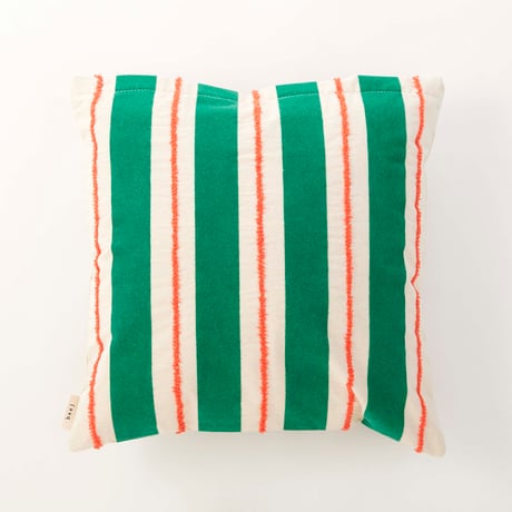 beej_Stripe Cushion cover_green