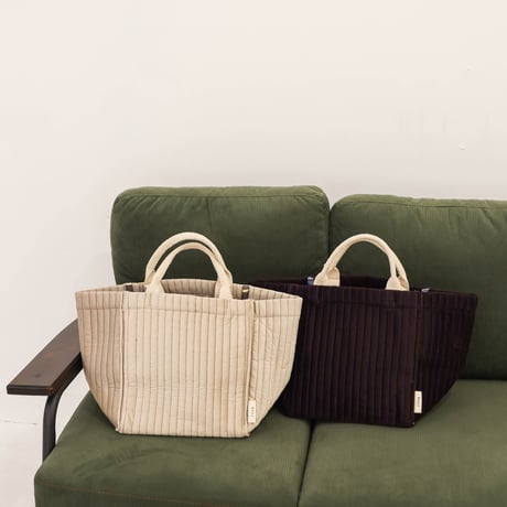beej_quilting velour totebag#GrayWhite