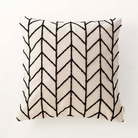 beej_Velour line Cushion cover_black