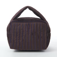 beej_quilting velour cube bag#BROWN