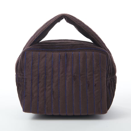 beej_quilting velour cube bag#BROWN