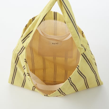 beej_stripe fabric OSbag#Lime