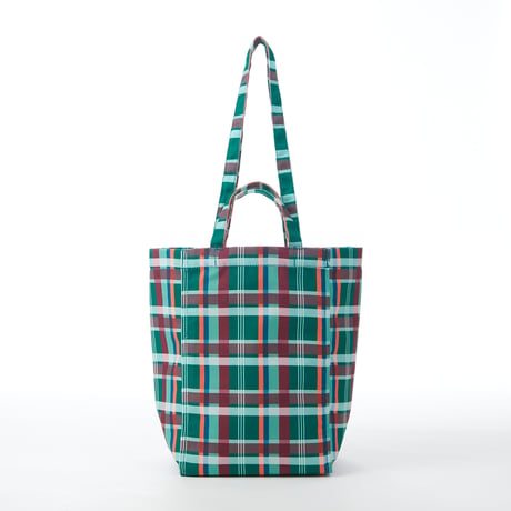 beej_Madras 2handle bag#Green
