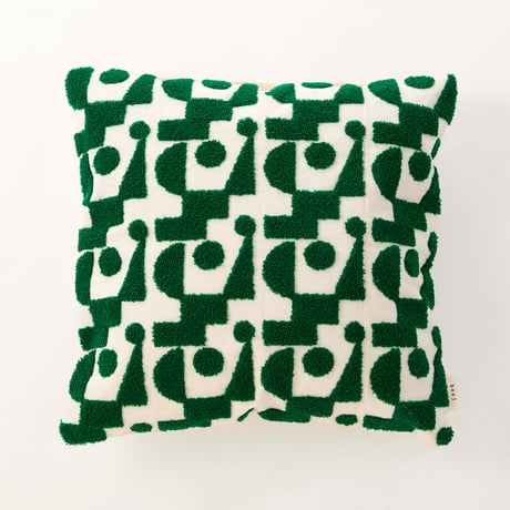 beej_Geometric Cushion cover_green