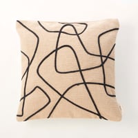 beej_ Woven line Cushion cover_white