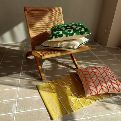 beej_Geometric Cushion cover_green