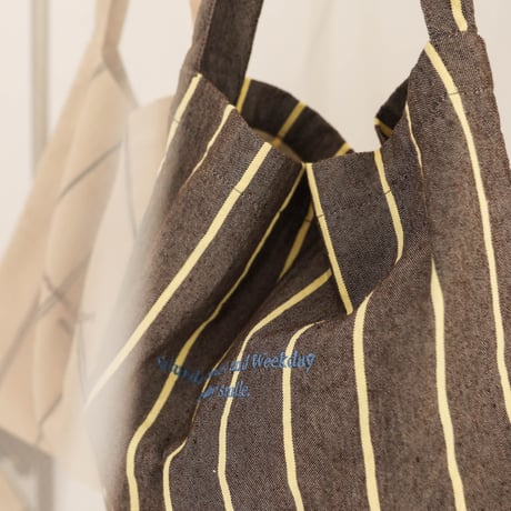 beej_oneshoulder bag_stripe#BROWN