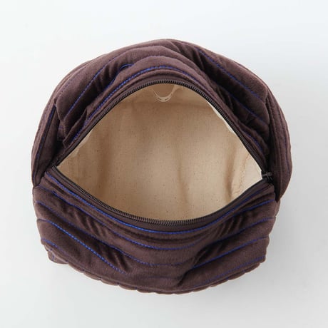 beej_quilting velour cube bag#BROWN
