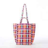 beej_Madras 2handle bag#Orange