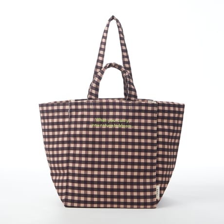 beej_GinghamCheckTotebag#Black