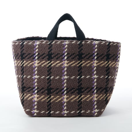 beej_wool woven totebag#BROWN