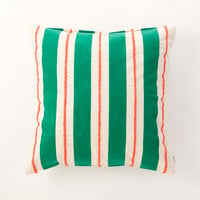 beej_Stripe Cushion cover_green
