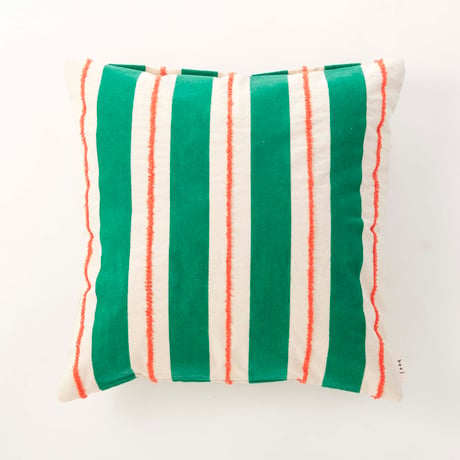 beej_Stripe Cushion cover_green