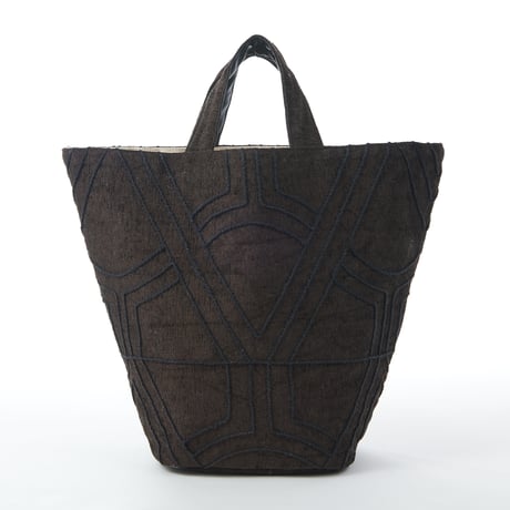 beej_dolly emb totebag#BROWN