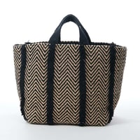 beej_wool woven totebag＃BLACK