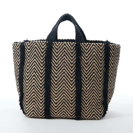beej_wool woven totebag＃BLACK