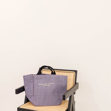 beej_fabric tote bag_stripe#BLUE